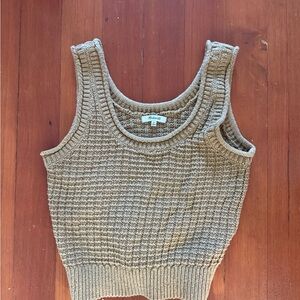 Madewell Tan Knit Crop Tank